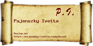 Pajenszky Ivetta névjegykártya